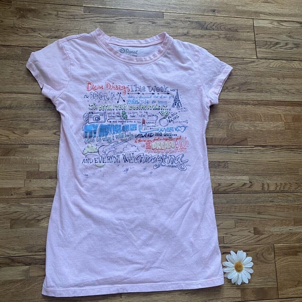 Disney D-Signed "Dear Disney" Pink Shirt Size‎ XL